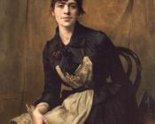 安娜 别林斯卡 伯翰诺维奇 : Self Portrait with Apron and Brushes